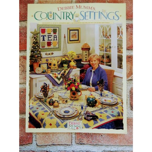Vtg 2000 - Debbie Mumm's Country Settings - Dinnerware & Acc - Quilting Patterns - Picture 1 of 11